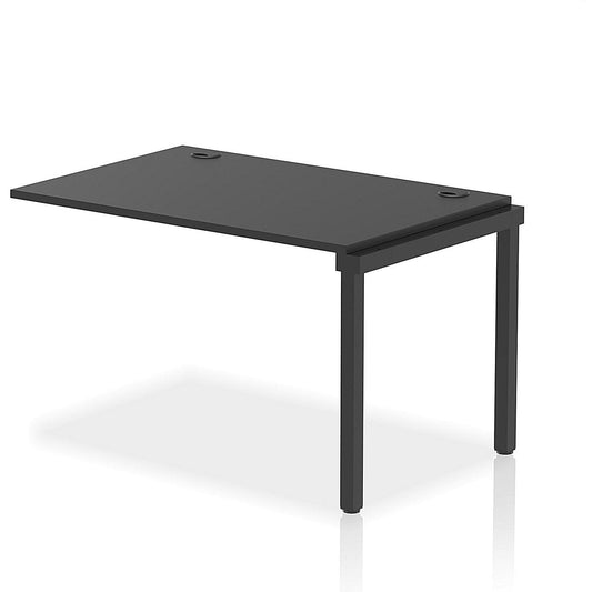 Impulse Bench Single Row Ext Kit 1200 Black Frame Office Bench Desk Black Easy2Order : IB00701