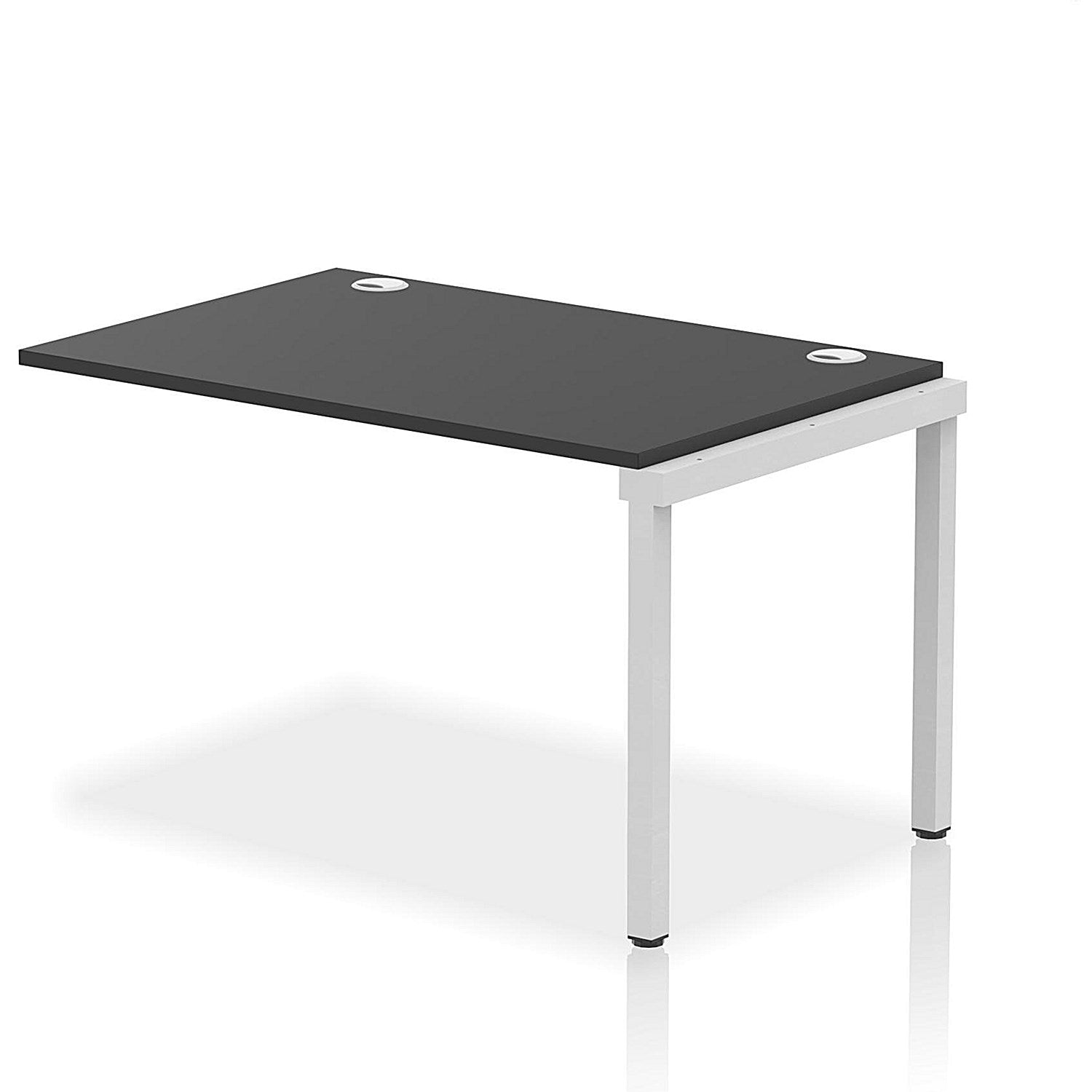 Impulse Bench Single Row Ext Kit 1200 Silver Frame Office Bench Desk Black Easy2Order : IB00702