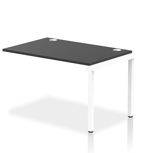 Impulse Bench Single Row Ext Kit 1200 White Frame Office Bench Desk Black Easy2Order : IB00703