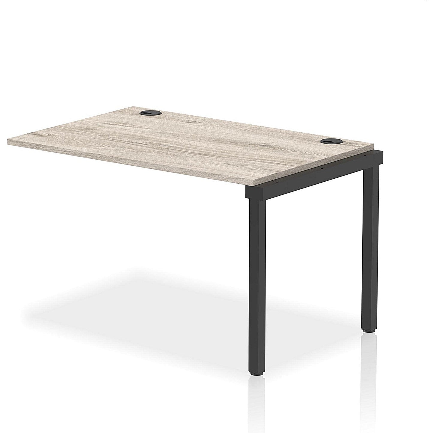 Impulse Bench Single Row Ext Kit 1200 Black Frame Office Bench Desk Grey Oak Easy2Order : IB00704