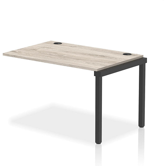 Impulse Bench Single Row Ext Kit 1200 Black Frame Office Bench Desk Grey Oak Easy2Order : IB00704
