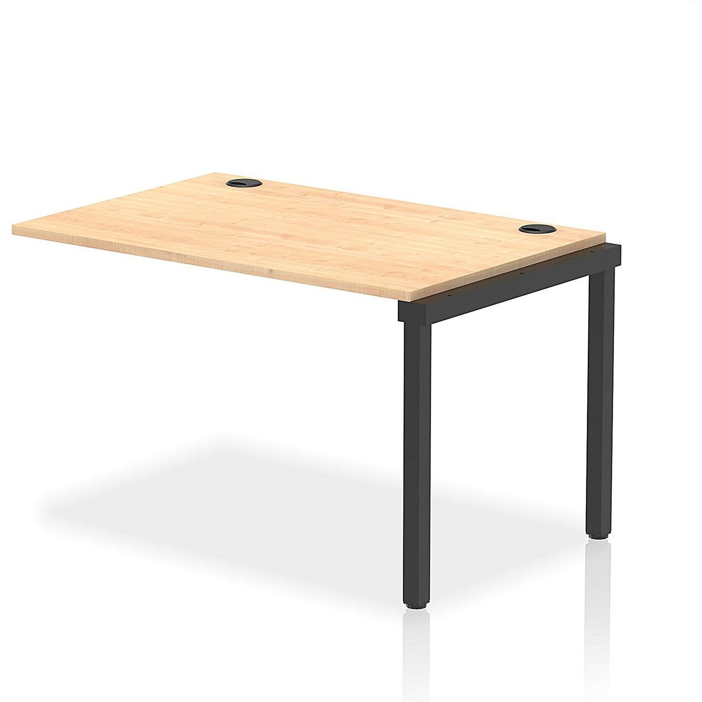 Impulse Bench Single Row Ext Kit 1200 Black Frame Office Bench Desk Maple Easy2Order : IB00705