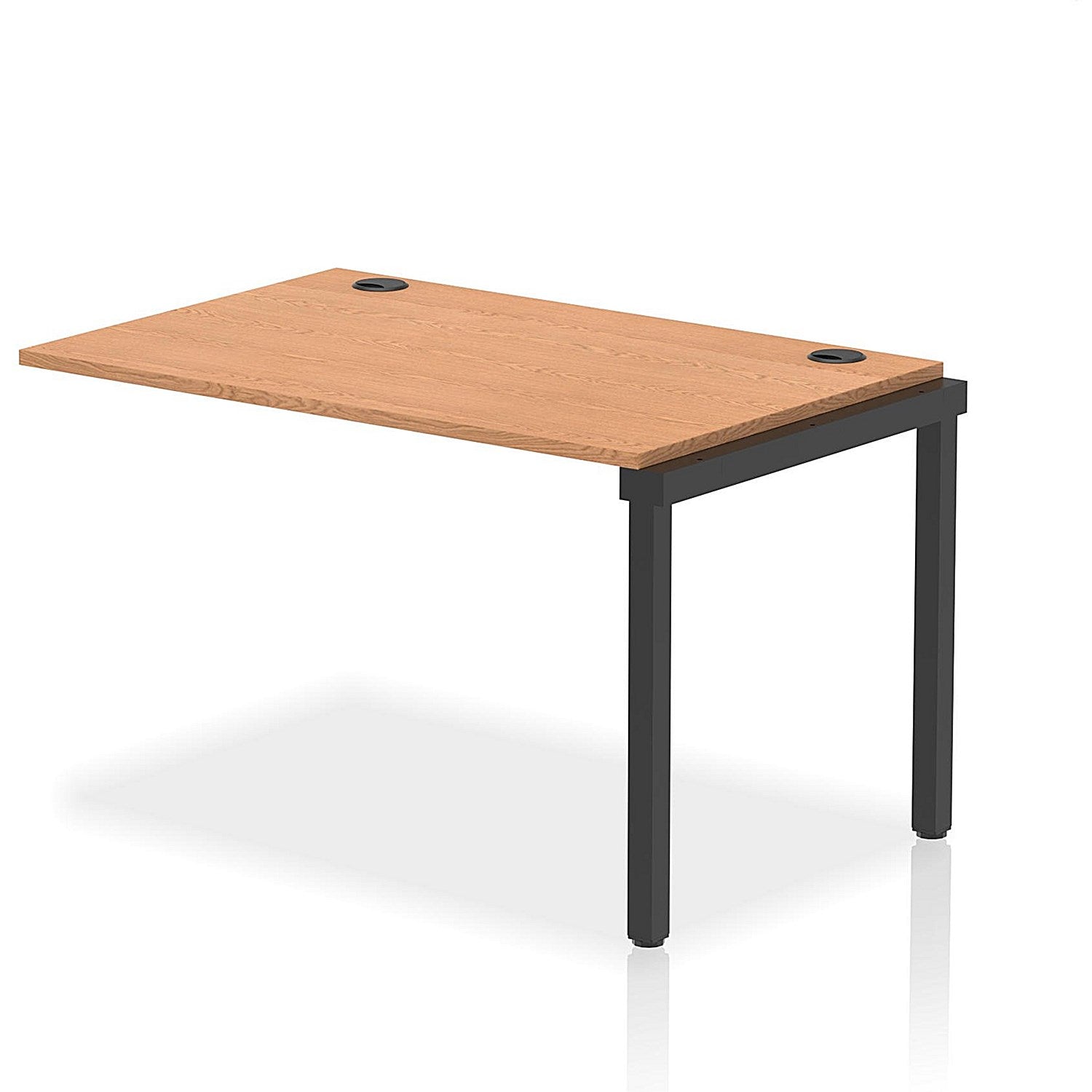 Impulse Bench Single Row Ext Kit 1200 Black Frame Office Bench Desk Oak Easy2Order : IB00706