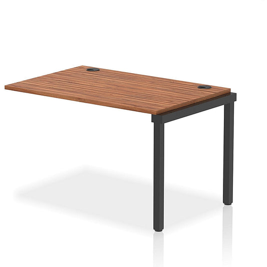 Impulse Bench Single Row Ext Kit 1200 Black Frame Office Bench Desk Walnut Easy2Order : IB00708