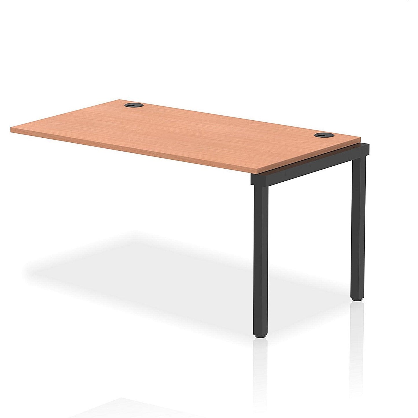 Impulse Bench Single Row Ext Kit 1400 Black Frame Office Bench Desk Beech Easy2Order : IB00709