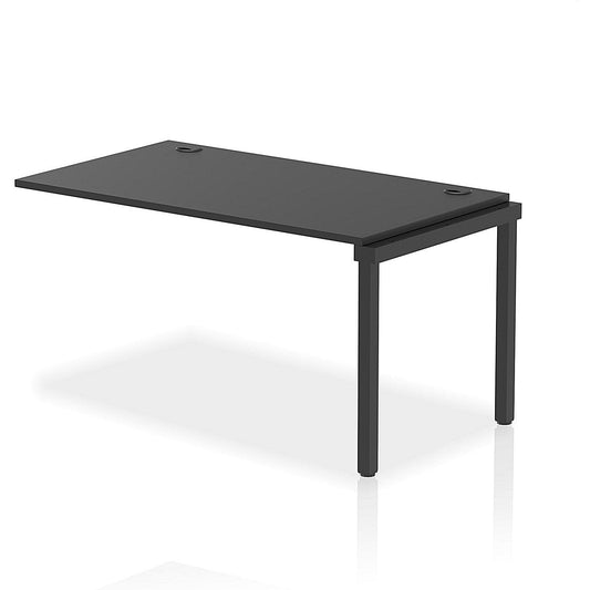 Impulse Bench Single Row Ext Kit 1400 Black Frame Office Bench Desk Black Easy2Order : IB00710