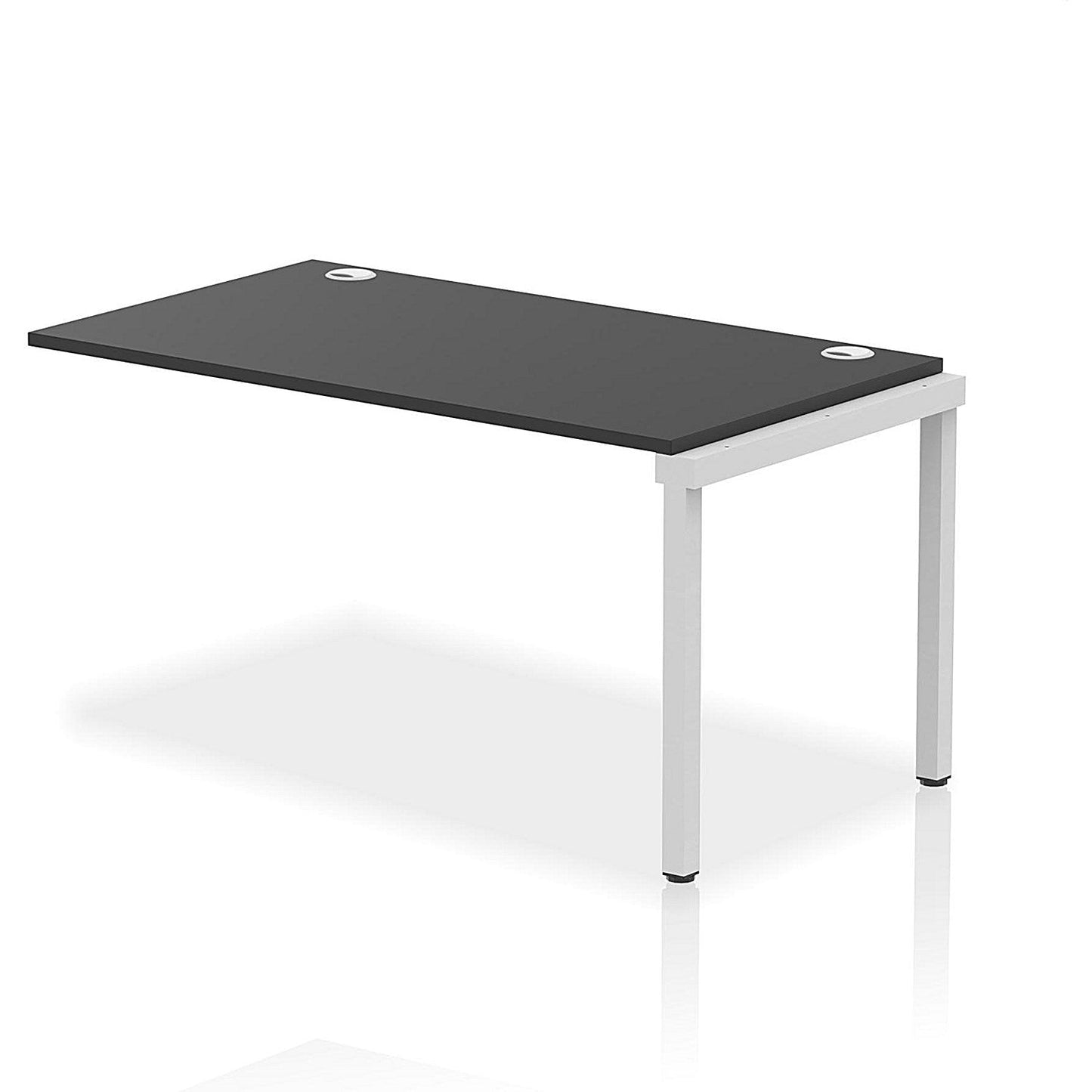 Impulse Bench Single Row Ext Kit 1400 Silver Frame Office Bench Desk Black Easy2Order : IB00711