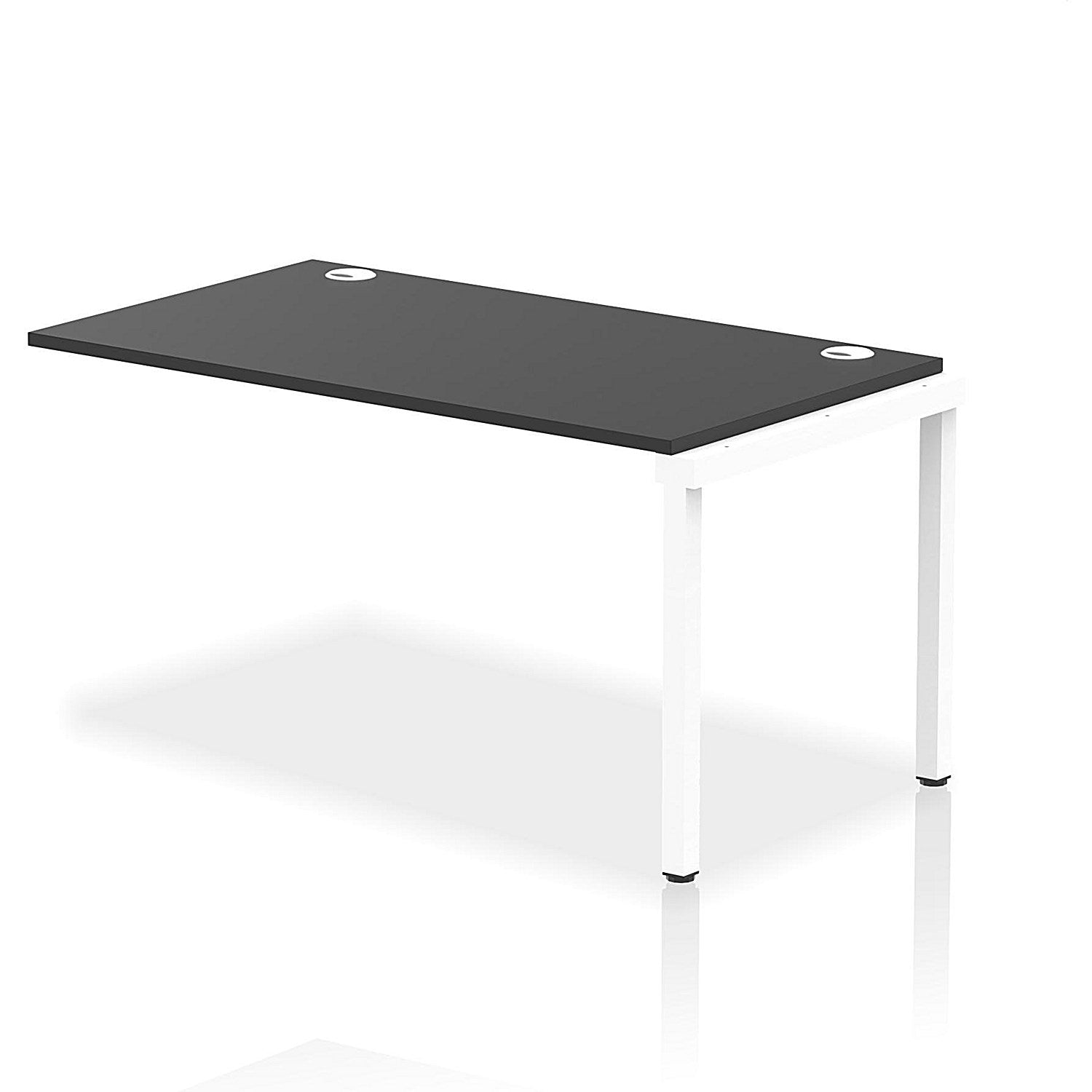 Impulse Bench Single Row Ext Kit 1400 White Frame Office Bench Desk Black Easy2Order : IB00712