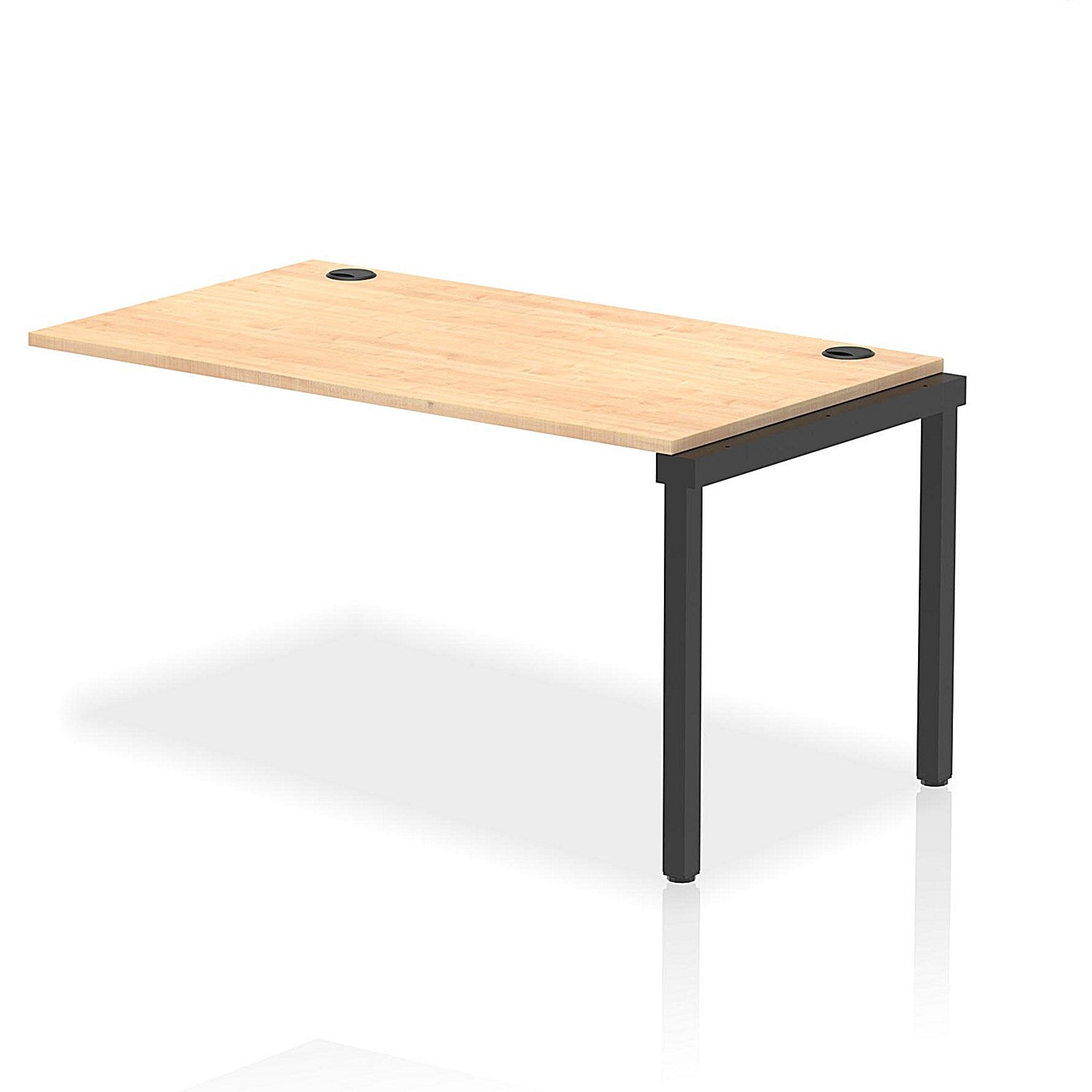 Impulse Bench Single Row Ext Kit 1400 Black Frame Office Bench Desk Maple Easy2Order : IB00714