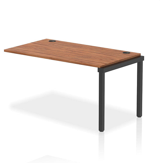 Impulse Bench Single Row Ext Kit 1400 Black Frame Office Bench Desk Walnut Easy2Order : IB00717