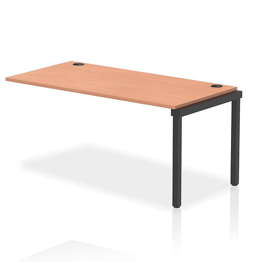 Impulse Bench Single Row Ext Kit 1600 Black Frame Office Bench Desk Beech Easy2Order : IB00718
