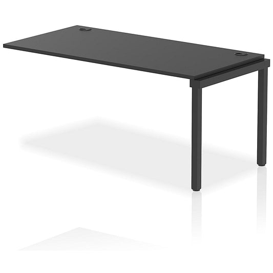 Impulse Bench Single Row Ext Kit 1600 Black Frame Office Bench Desk Black Easy2Order : IB00719