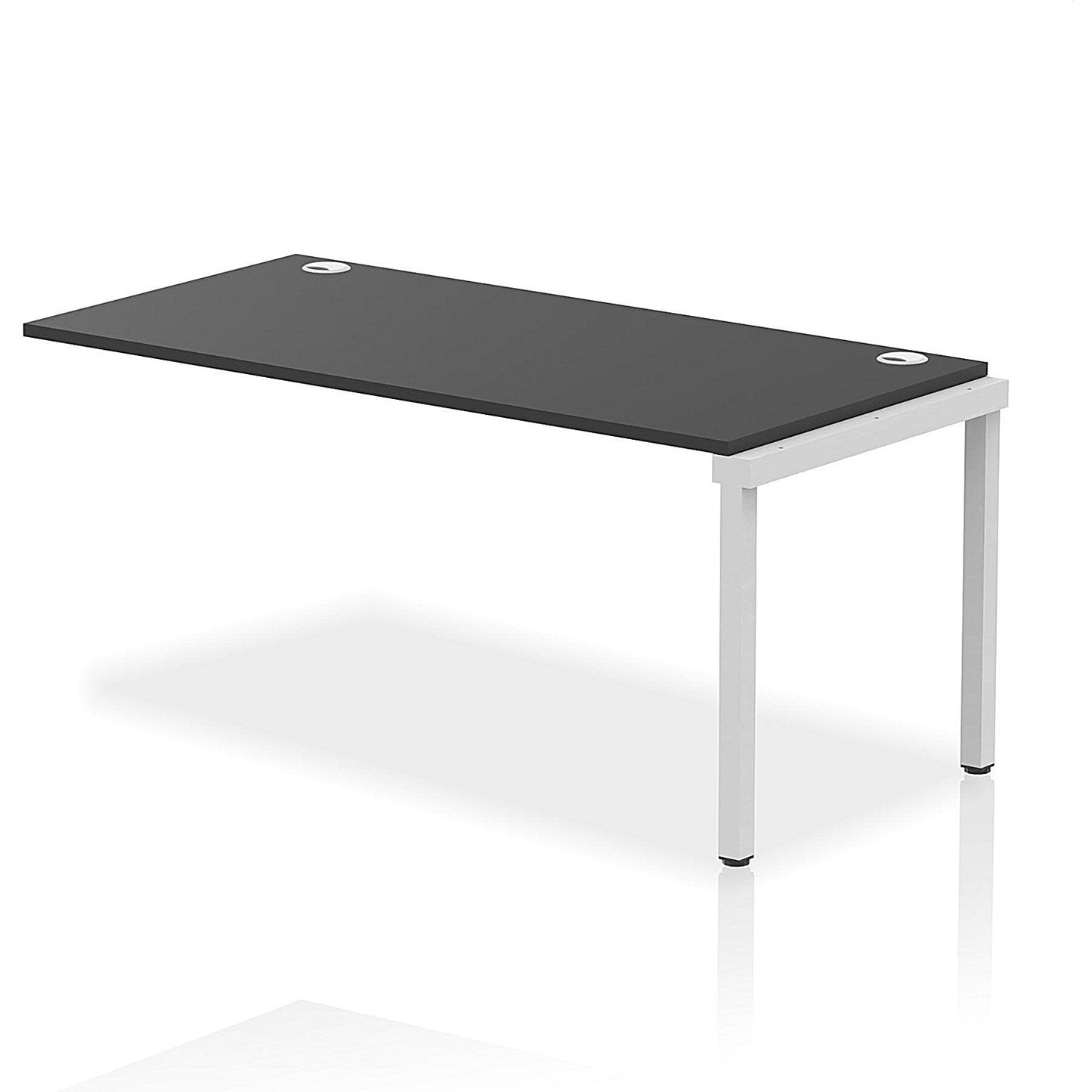 Impulse Bench Single Row Ext Kit 1600 Silver Frame Office Bench Desk Black Easy2Order : IB00720