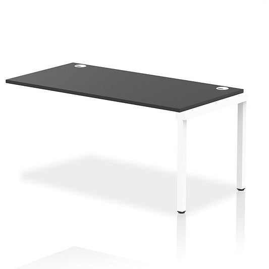 Impulse Bench Single Row Ext Kit 1600 White Frame Office Bench Desk Black Easy2Order : IB00721