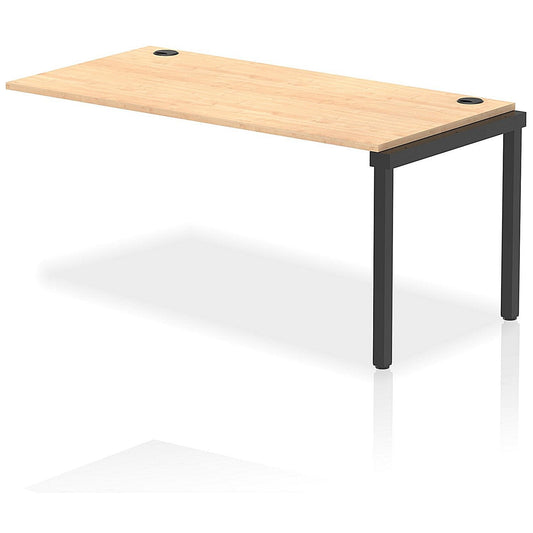 Impulse Bench Single Row Ext Kit 1600 Black Frame Office Bench Desk Maple Easy2Order : IB00723