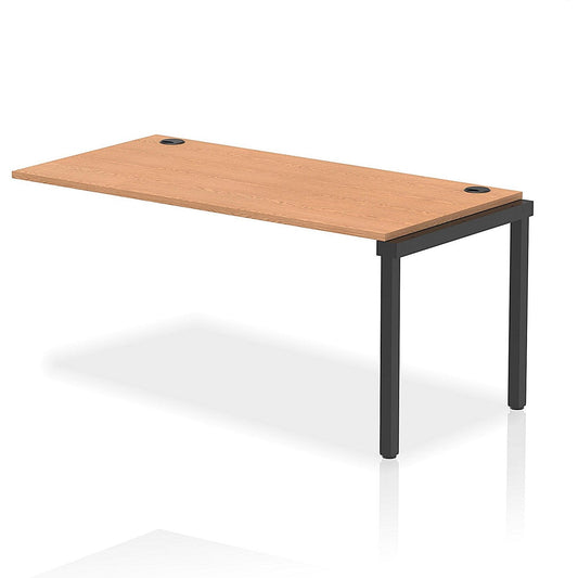 Impulse Bench Single Row Ext Kit 1600 Black Frame Office Bench Desk Oak Easy2Order : IB00724
