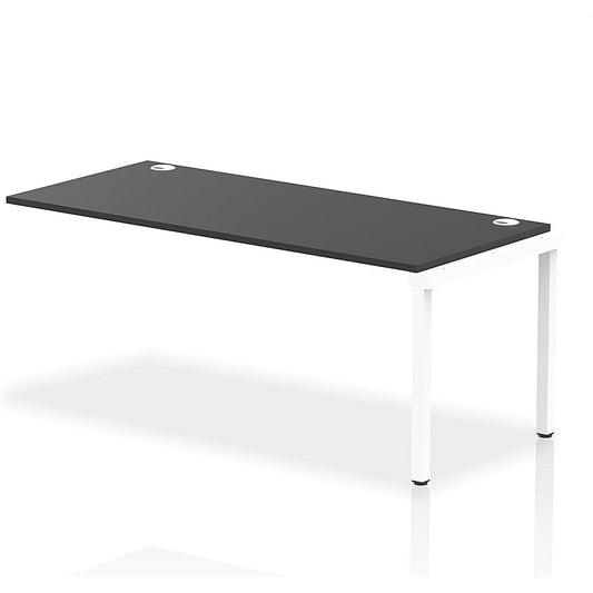 Impulse Bench Single Row Ext Kit 1800 White Frame Office Bench Desk Black Easy2Order : IB00730
