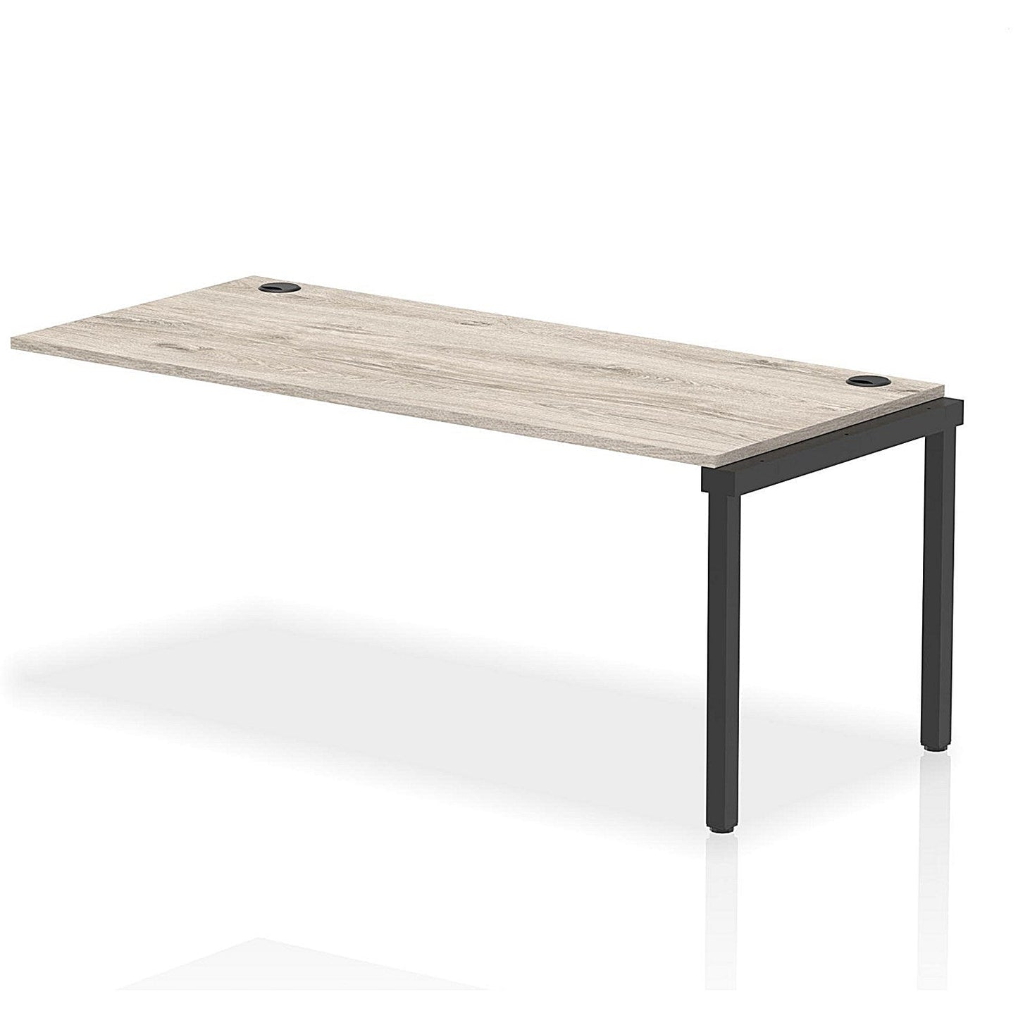 Impulse Bench Single Row Ext Kit 1800 Black Frame Office Bench Desk Grey Oak Easy2Order : IB00731