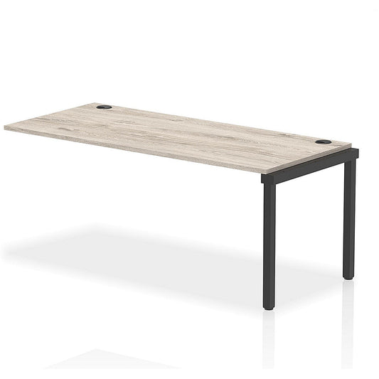 Impulse Bench Single Row Ext Kit 1800 Black Frame Office Bench Desk Grey Oak Easy2Order : IB00731