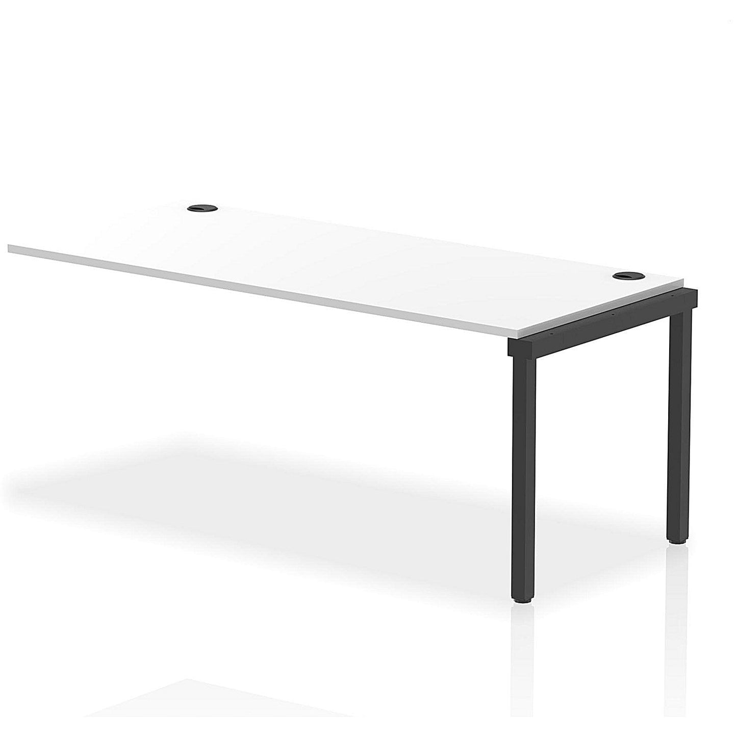 Impulse Bench Single Row Ext Kit 1800 Black Frame Office Bench Desk White Easy2Order : IB00734