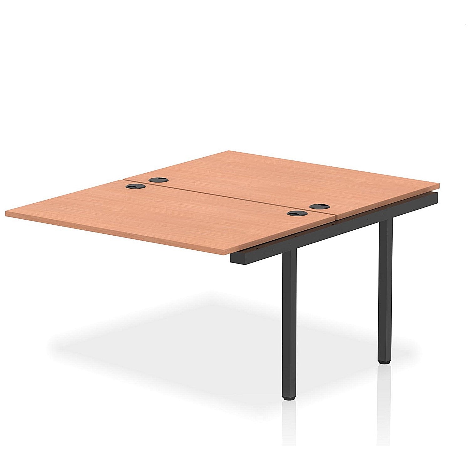 Impulse Bench B2B Ext Kit 1200 Black Frame Office Bench Desk Beech Easy2Order : IB00736