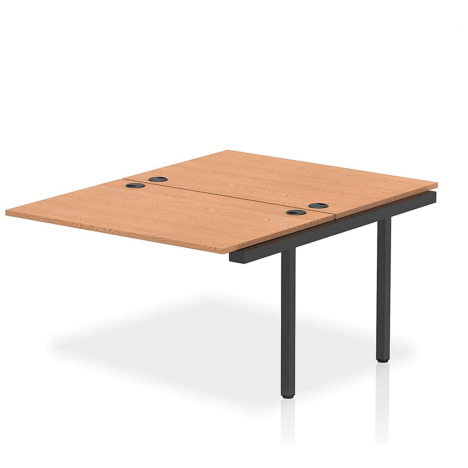 Impulse Bench B2B Ext Kit 1200 Black Frame Office Bench Desk Oak Easy2Order : IB00742