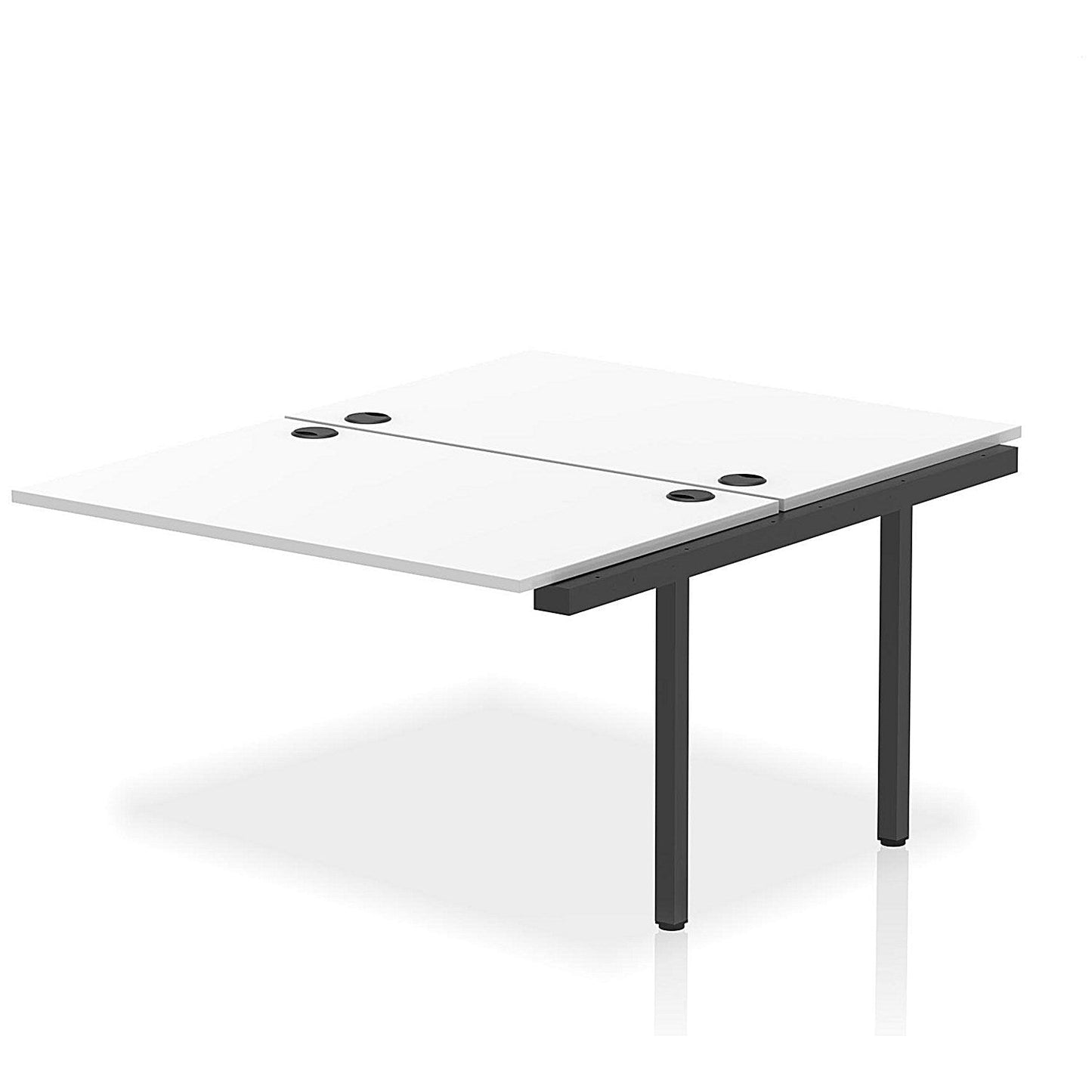 Impulse Bench B2B Ext Kit 1200 Black Frame Office Bench Desk White Easy2Order : IB00743