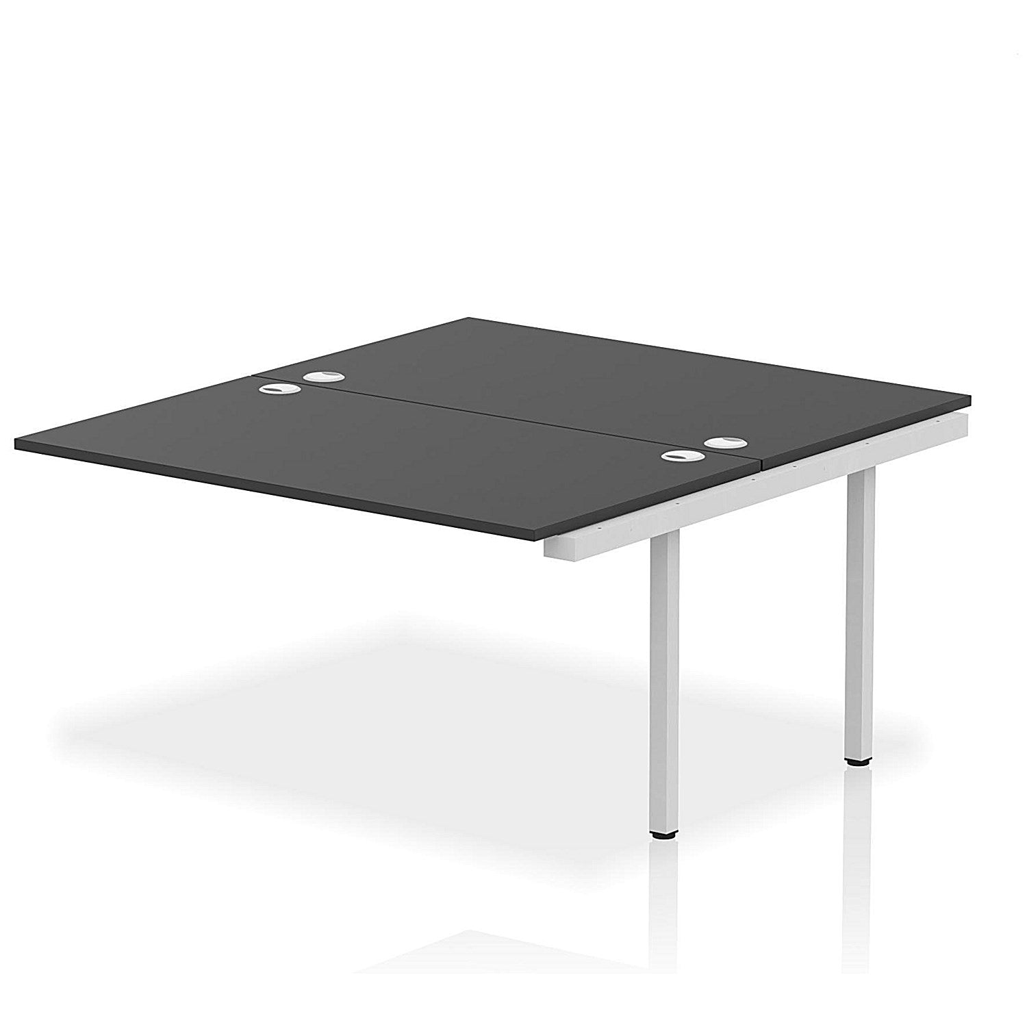 Impulse Bench B2B Ext Kit 1400 Silver Frame Office Bench Desk Black Easy2Order : IB00747