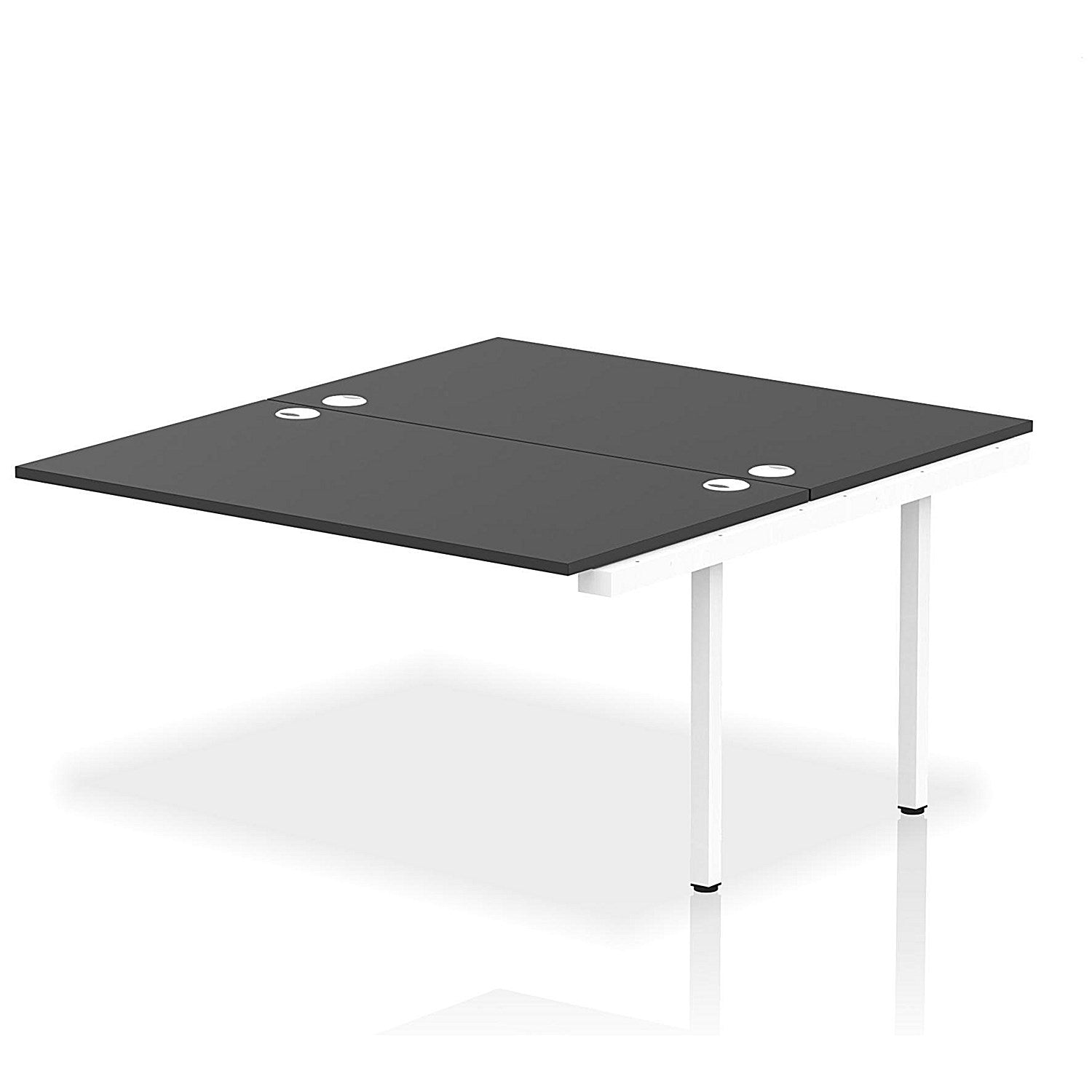 Impulse Bench B2B Ext Kit 1400 White Frame Office Bench Desk Black Easy2Order : IB00748