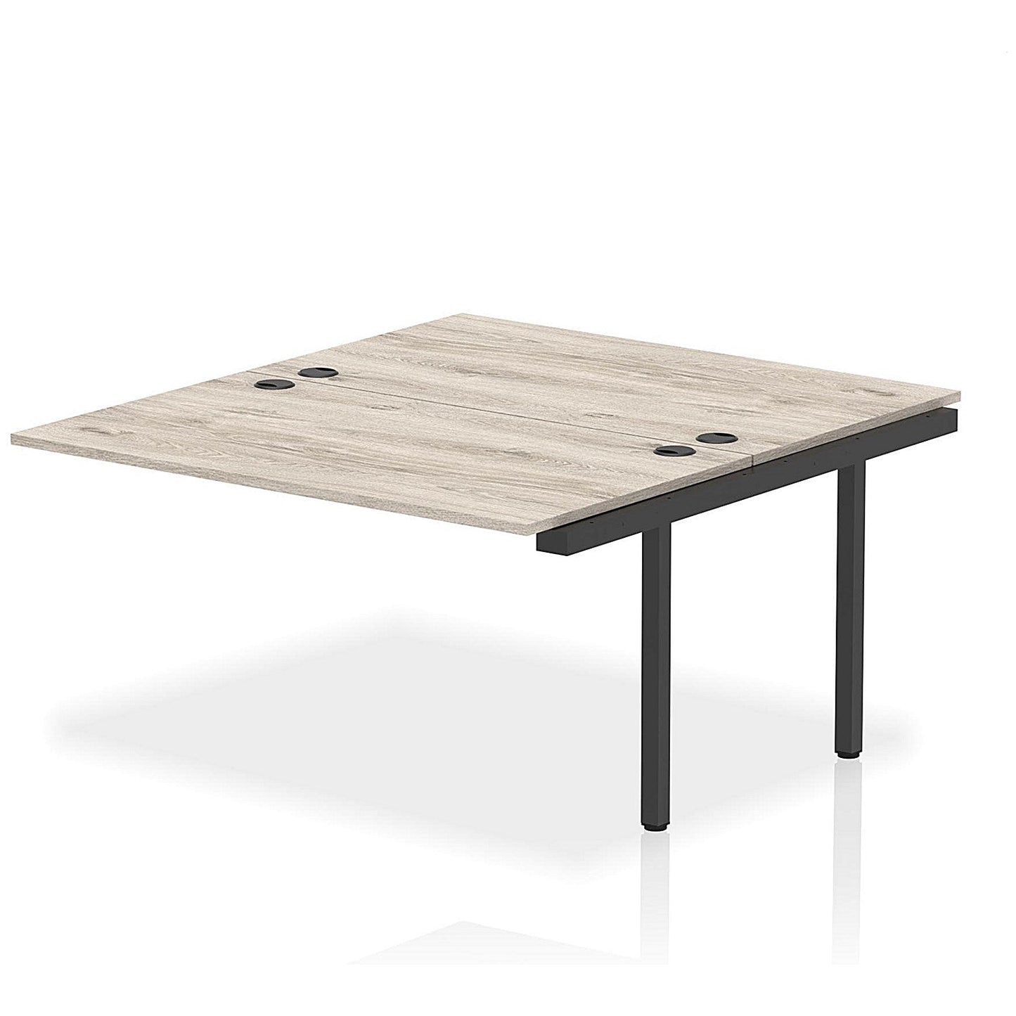 Impulse Bench B2B Ext Kit 1400 Black Frame Office Bench Desk Grey Oak Easy2Order : IB00749