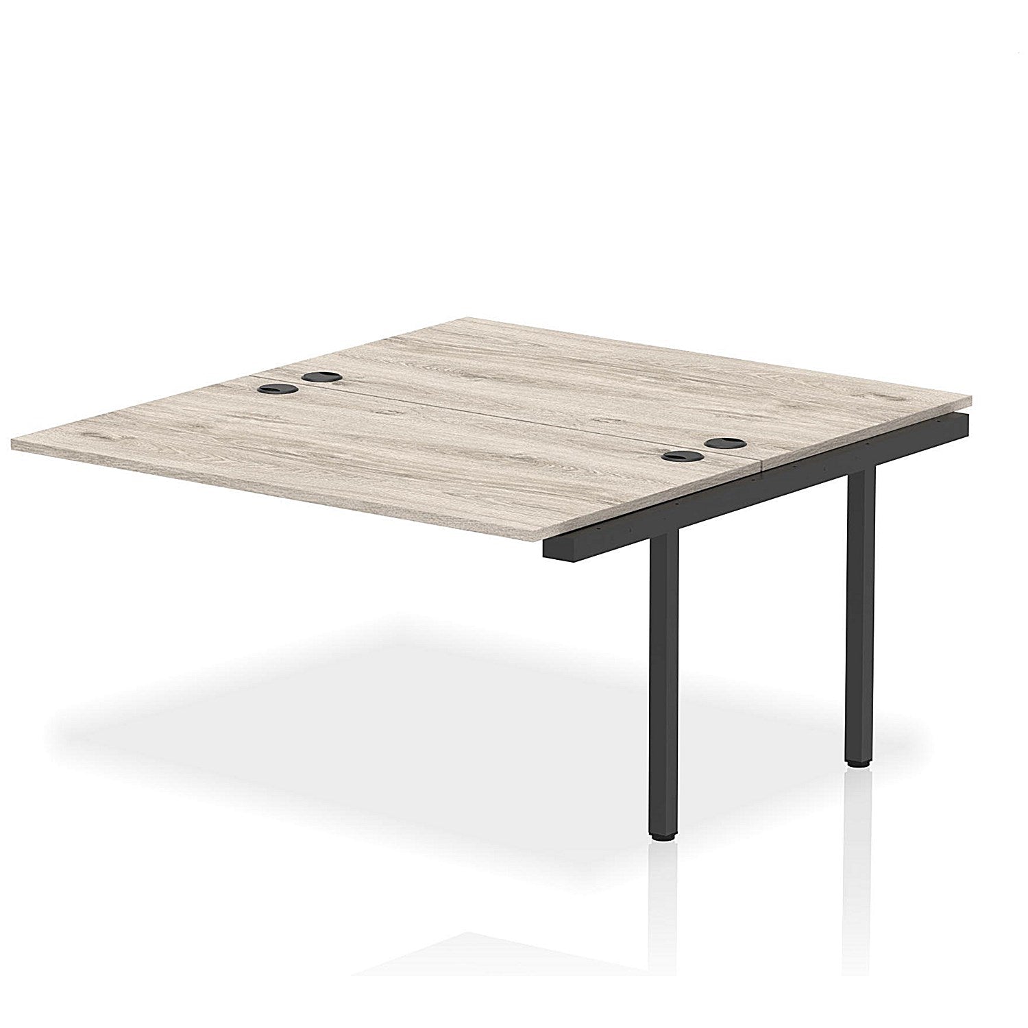 Impulse Bench B2B Ext Kit 1400 Black Frame Office Bench Desk Grey Oak Easy2Order : IB00749