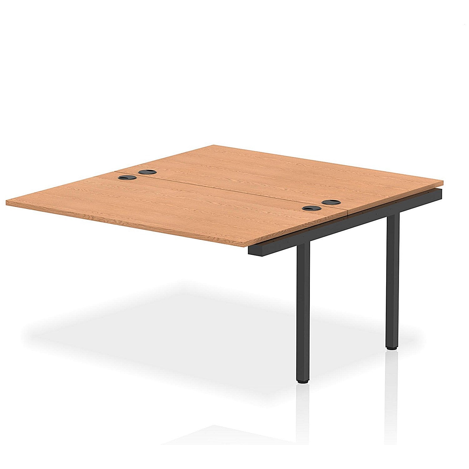 Impulse Bench B2B Ext Kit 1400 Black Frame Office Bench Desk Oak Easy2Order : IB00751