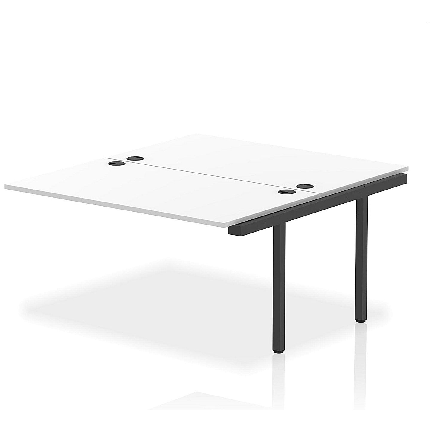 Impulse Bench B2B Ext Kit 1400 Black Frame Office Bench Desk White Easy2Order : IB00752