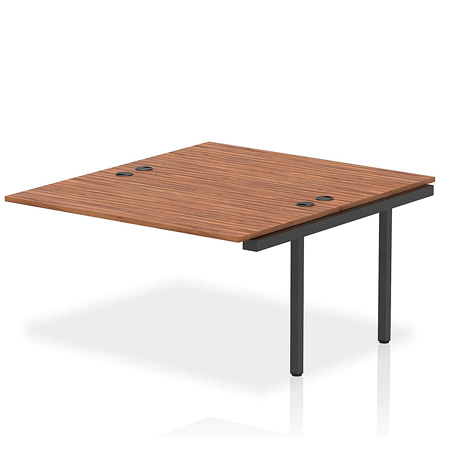 Impulse Bench B2B Ext Kit 1400 Black Frame Office Bench Desk Walnut Easy2Order : IB00753