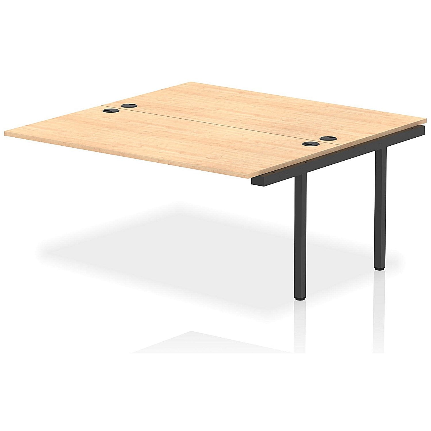 Impulse Bench B2B Ext Kit 1600 Black Frame Office Bench Desk Maple Easy2Order : IB00759