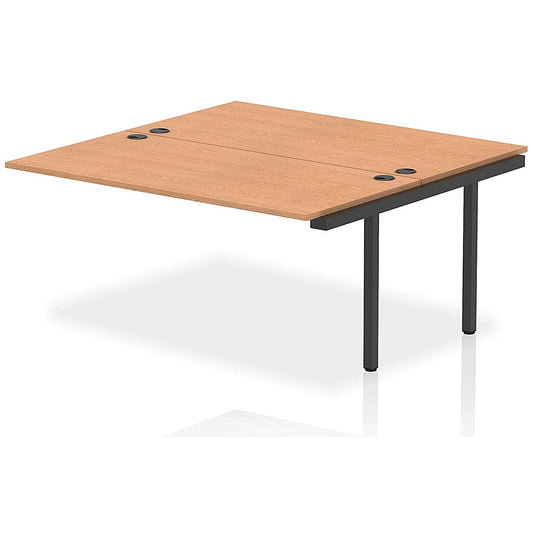 Impulse Bench B2B Ext Kit 1600 Black Frame Office Bench Desk Oak Easy2Order : IB00760