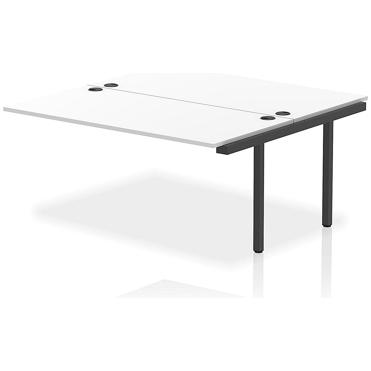 Impulse Bench B2B Ext Kit 1600 Black Frame Office Bench Desk White Easy2Order : IB00761