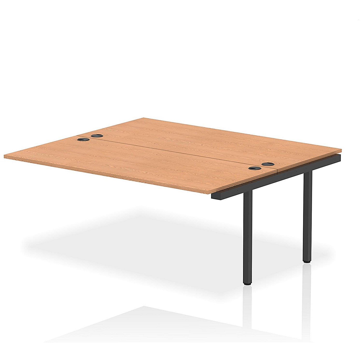 Impulse Bench B2B Ext Kit 1800 Black Frame Office Bench Desk Oak Easy2Order : IB00769