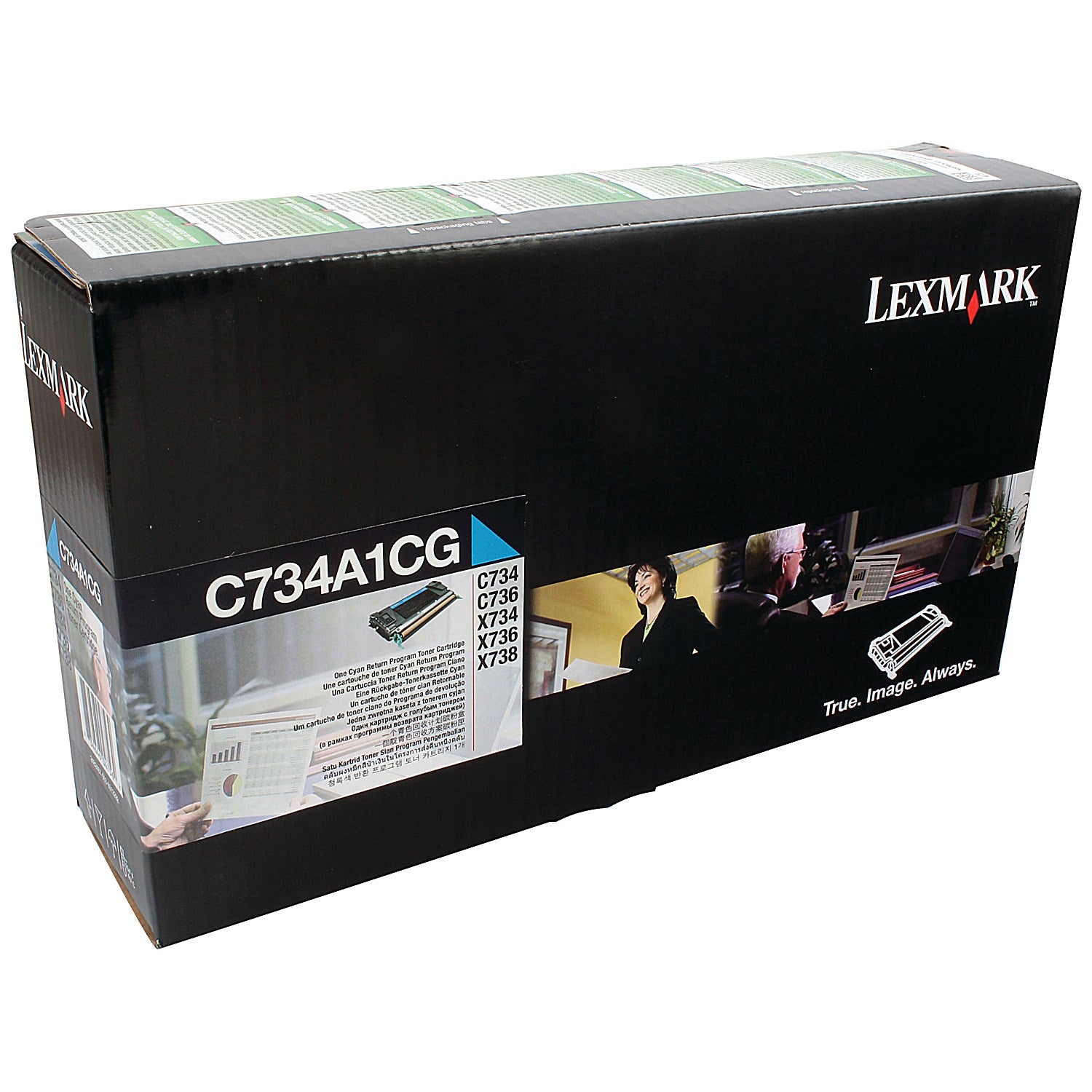 Lexmark C734A1CG Cyan Laser Toner Cartridge