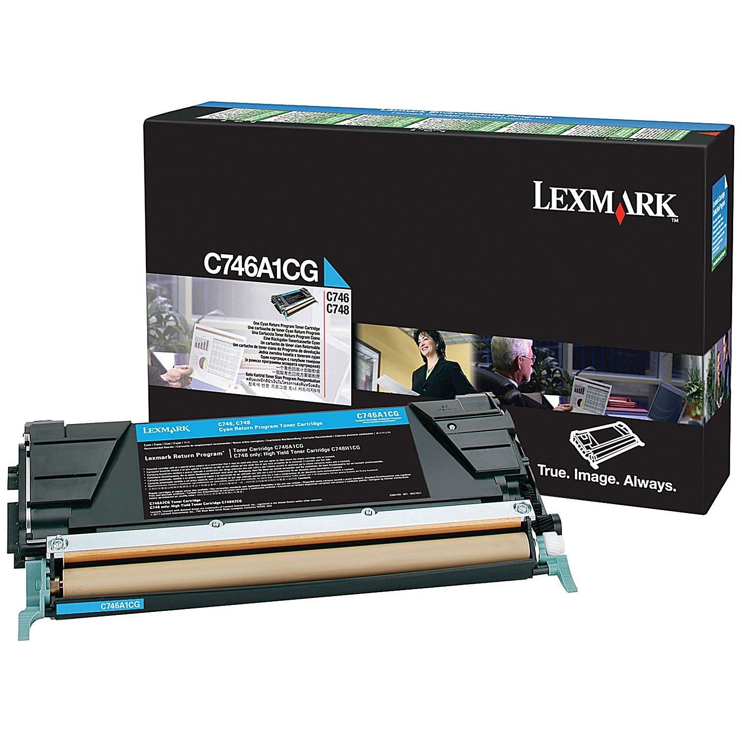 Lexmark C746/8 Return Programme 7K Toner Cartridge Cyan C746A1CG