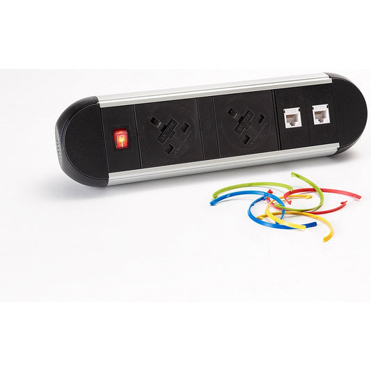 Impulse Desktop Power Module, With CAT5E Data Easy2Order : IP000014