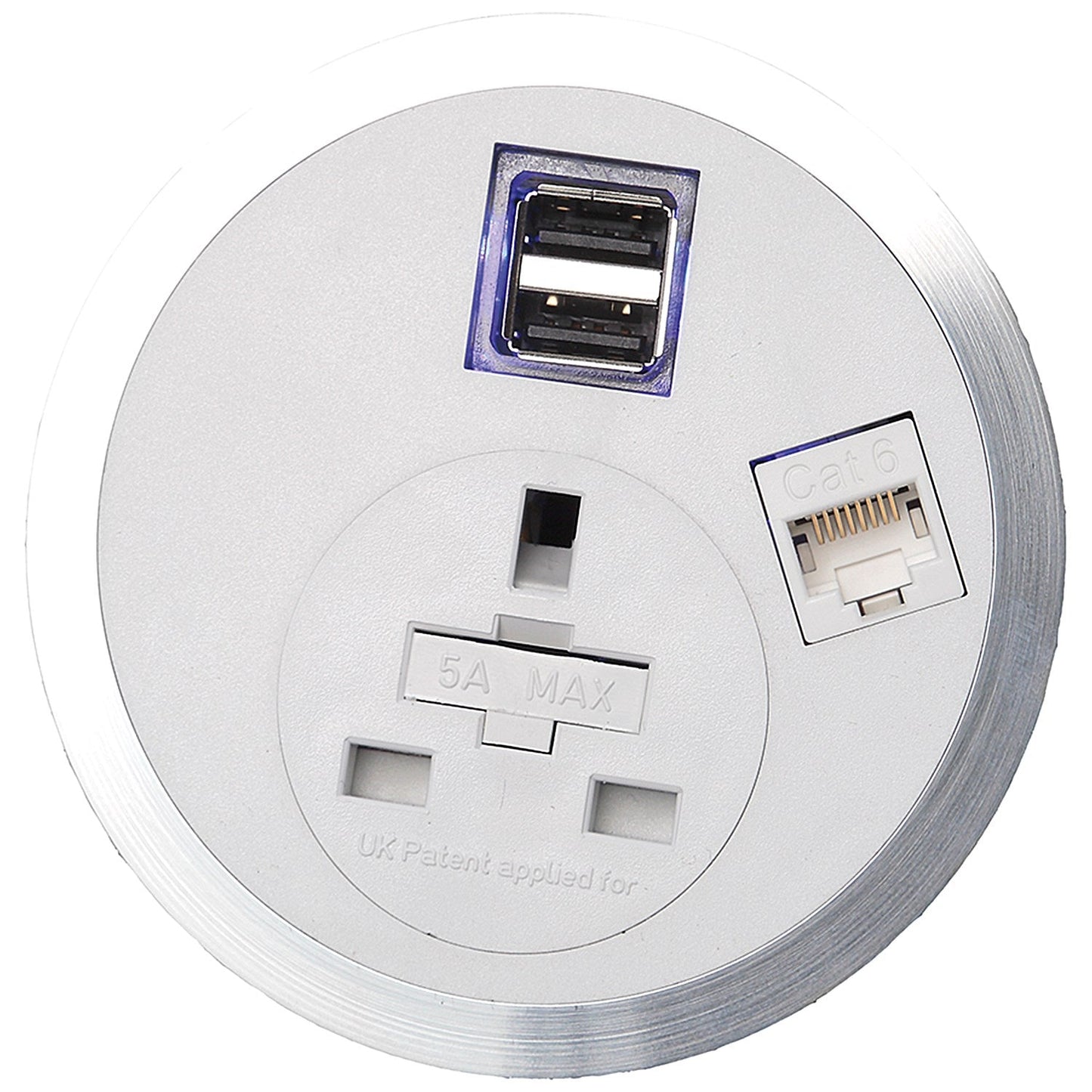 Impulse Port-E, 1 x UK Socket, 1 x Smart Charge, 1 x CAT5E Data Easy2Order : IP000062
