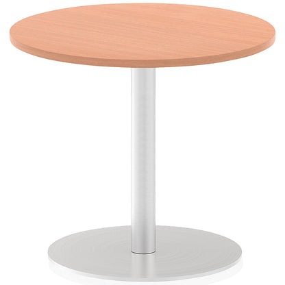 Italia Poseur Circular Table, 600mm Diameter, Beech