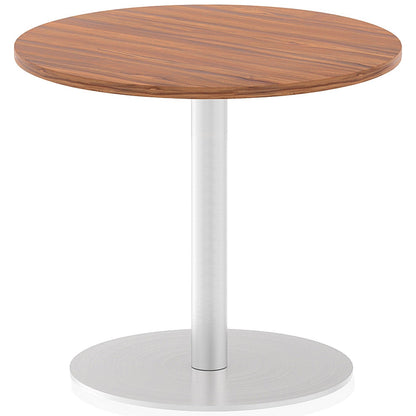 Italia Poseur Circular Table, 600mm Diameter, Walnut