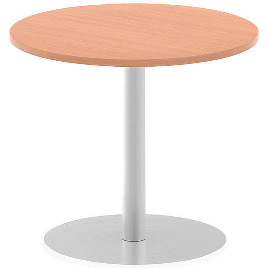 Italia Poseur Circular Table, 800mm Diameter, Beech