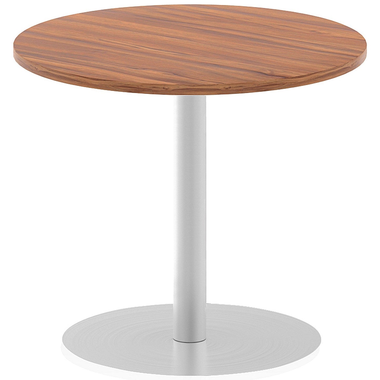 Italia Poseur Circular Table, 800mm Diameter, Walnut