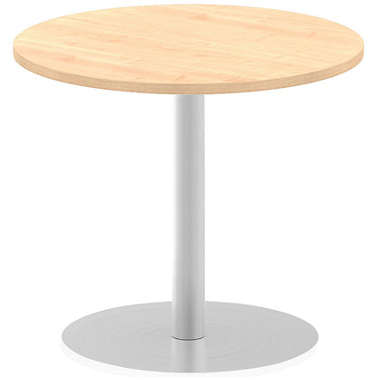Italia Poseur Circular Table, 800mm Diameter, Maple