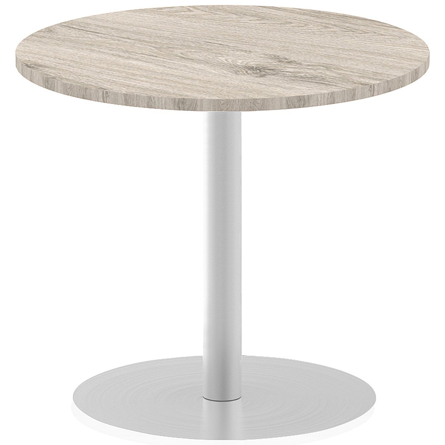 Italia Poseur Circular Table, 800mm Diameter, Grey Oak Easy2Order : ITL0129