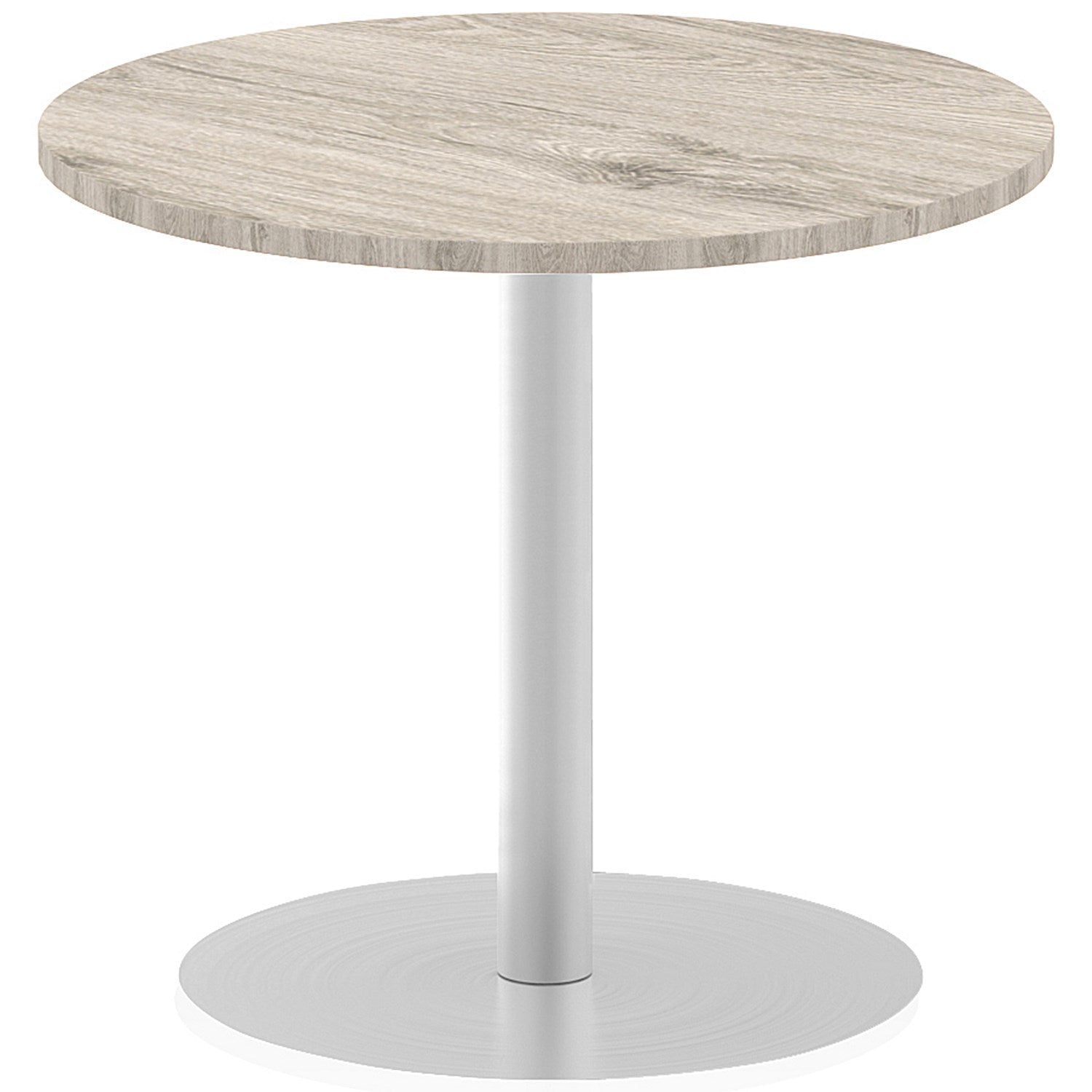 Italia Poseur Circular Table, 800mm Diameter, Grey Oak Easy2Order : ITL0129