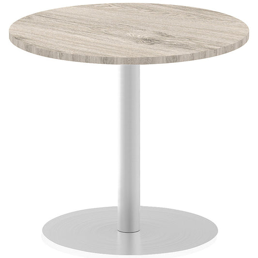 Italia Poseur Circular Table, 800mm Diameter, Grey Oak Easy2Order : ITL0129